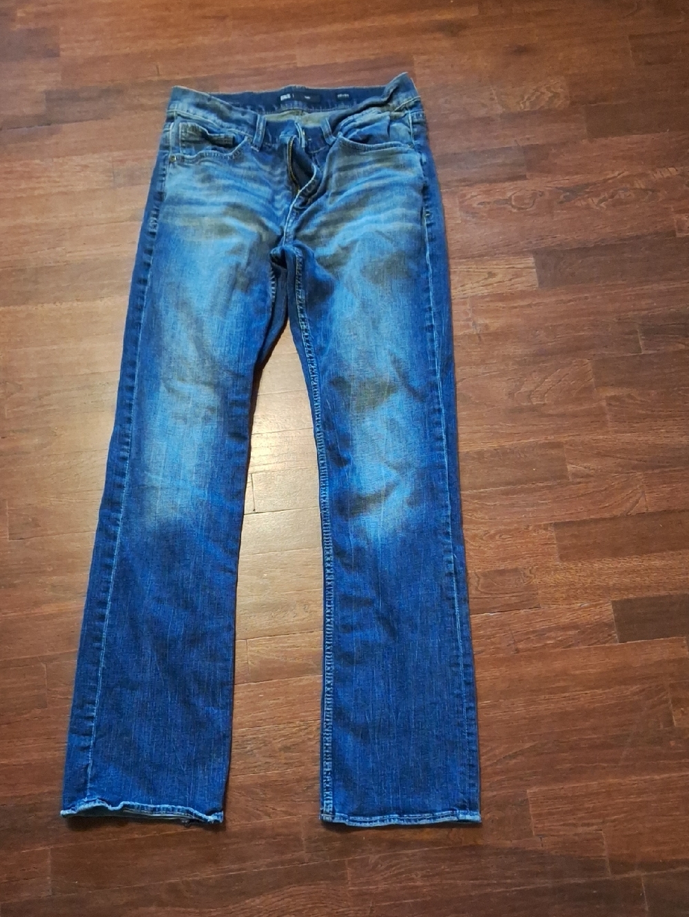BKE Men's Faded Blue Straight Jeans